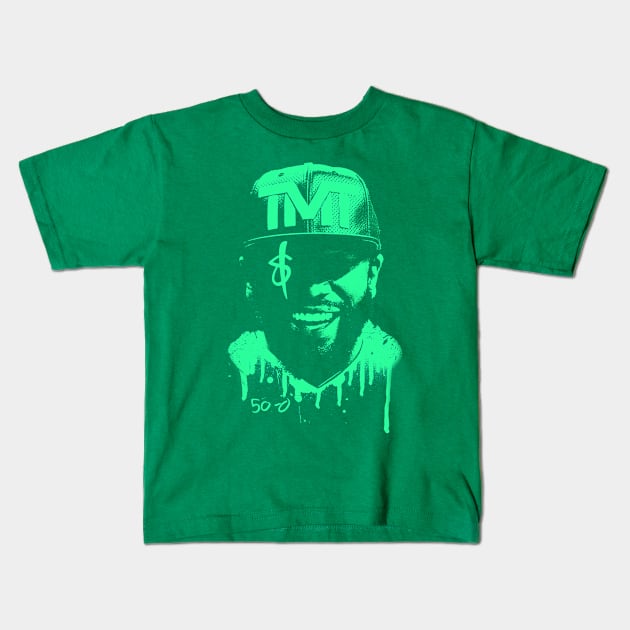 Floyd Money Mayweather Boxing Legend Kids T-Shirt by portraiteam